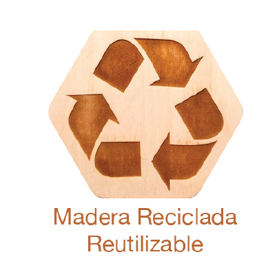 Madera reciclada reutilizable